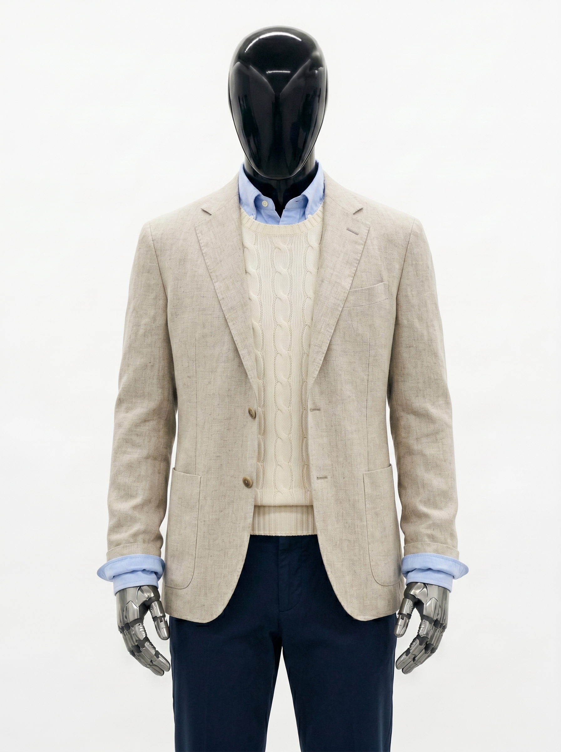 Architectural Cream Overcoat